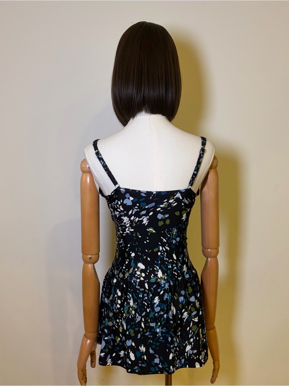 Emerald Bay Navy Blue Floral Ruched Swimdress 12 - Picture 7 of 10